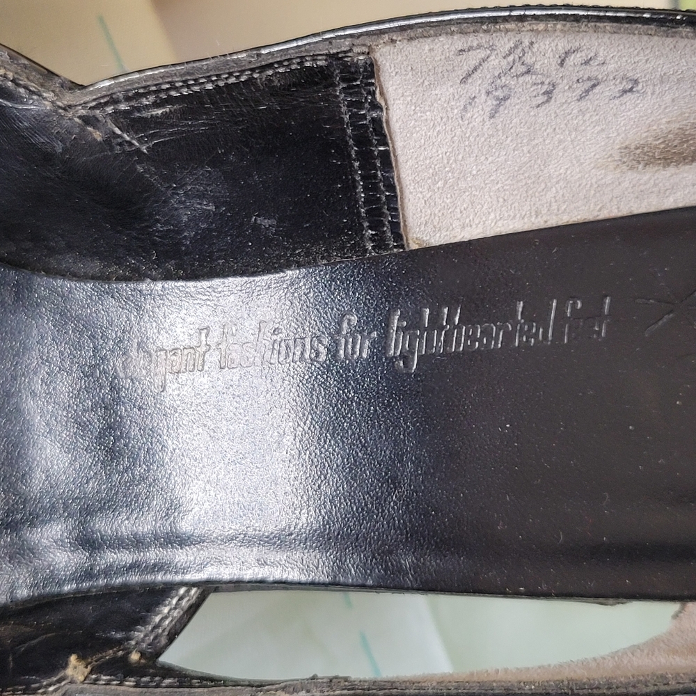 Vintage 1950s Heels Shoes Pumps Elegant Black & White Checkered Women's Size 7 - Picture 7 of 9